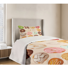 Delicious Glazed Pastries Bedspread Set