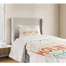 Valentines Day Phrase Bedspread Set