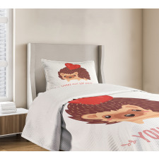 You are My Heart Words Bedspread Set