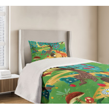 Woodland Happy Animals Bedspread Set