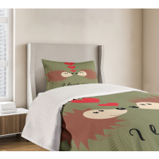 Loving Animal Couple Bedspread Set