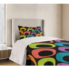 Colorful Oval Motifs Bedspread Set