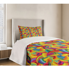 Colorful Rainbow Bedspread Set