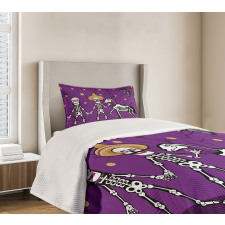 Skeleton Couple Bedspread Set