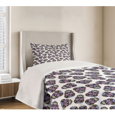 Calavera Skulls Bedspread Set