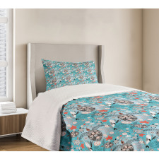 Jellyfish and Narwhal Bedspread Set