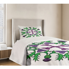 Abstract Thistle Wreath Bedspread Set