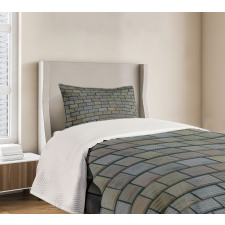 Stained Stone Brick Bedspread Set