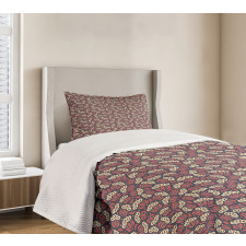 Simplistic Foliage Botanical Bedspread Set