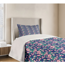 Pink Morning Glory Blossom Bedspread Set