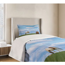 Horses Grazing Meadow Bedspread Set