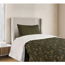 Cones Fir Needles Leaves Bedspread Set