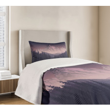 Foggy Mountain Range Bedspread Set