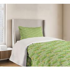 Chameleons on Branches Bedspread Set