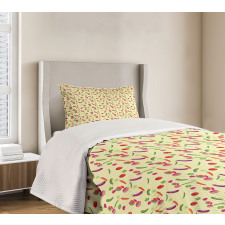 Pea Tomato Carrot Bedspread Set