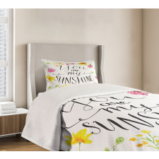 Loving My Sunshine Slogan Bedspread Set