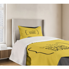 Geometric Motivational Bedspread Set