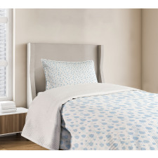 Silhouette Raindrops Grid Bedspread Set