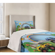 Skid Trail Race Bedspread Set