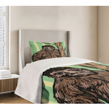 Mysterious Yeti Sketch Bedspread Set