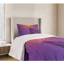 Opera Singer Musical Notes Bedspread Set