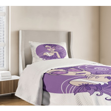 Glam Lady Grunge Hair Bedspread Set