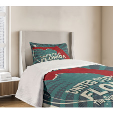 Retro Old City Map USA Bedspread Set