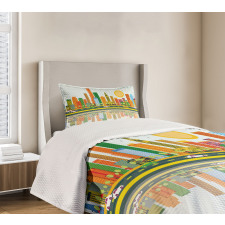 American City Skyline Bedspread Set