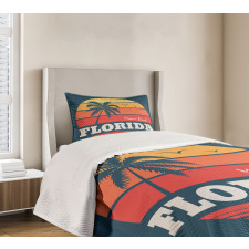 Abstract Miami Sunset Bedspread Set