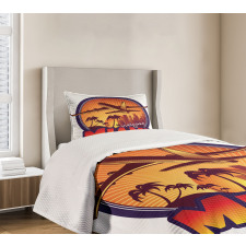 Welcome Miami Graphic Bedspread Set