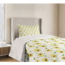 Graphic Avocado Pattern Bedspread Set
