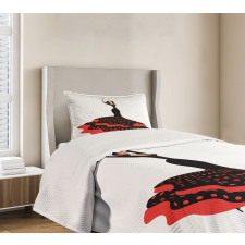 Flamenco Woman Folkloric Bedspread Set