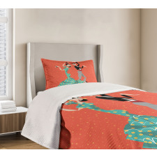 Flamenco Dancers Couple Bedspread Set