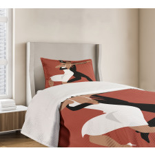 Latin Couple Dancing Bedspread Set