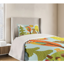 Childish Forest Animals Bedspread Set