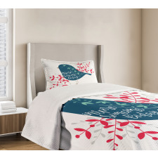 Sparrow with Foliage Bedspread Set