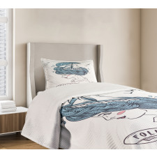 Girl with Blue Hair Bedspread Set