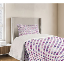 Diagonal Squares Mesh Bedspread Set