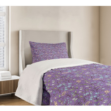 Retro Floral Spring Bedspread Set