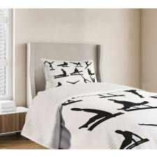 Athlete Silhouettes Bedspread Set