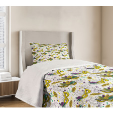 Harlequin Masks Bedspread Set