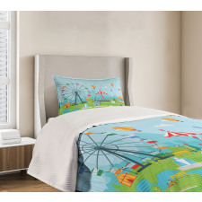 Amusement Park Bedspread Set