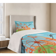 Flat Art Colorful Bedspread Set