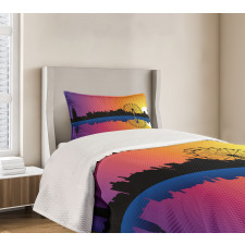 Skyline at Sunset Bedspread Set