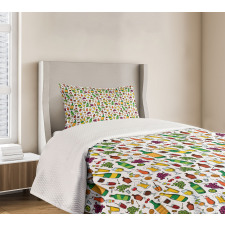 Doodle Party Beverages Bedspread Set