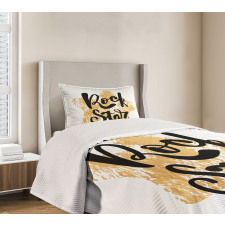 Rock Star Words Bedspread Set