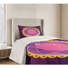 Abstract Round Gem Bedspread Set