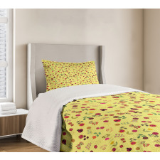 Colorful Design Flowers Bedspread Set