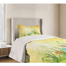 Colorful Meadow Scenery Bedspread Set