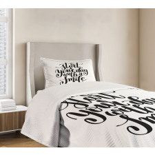 Positive Thoughts Sign Bedspread Set